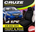 HOLDEN CRUZE Black CUSTOM MADE SEAT COVERS F+R 06/2009 to 2013
